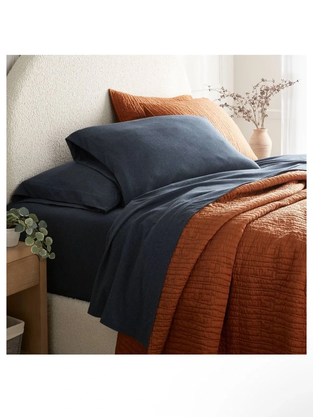 Threshold Full Cotton Jersey Sheet Set Heather Blue •4 pieces•
